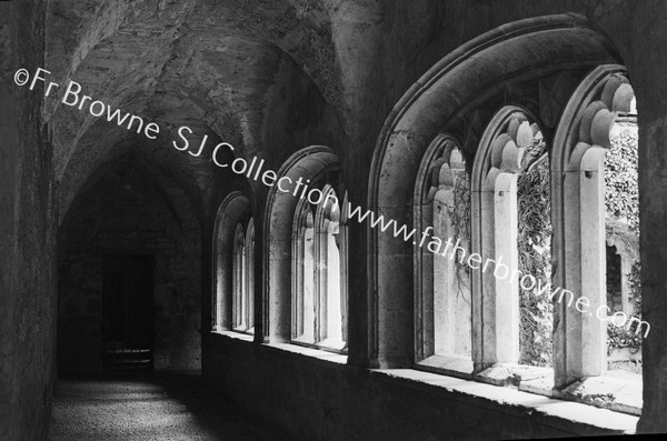 AUGUSTINCAN PRIORY CLOISTERS E.WALK RESTORED BY L.DUNRAVANIN 1878